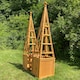 image 3 of Square Wooden Garden Obelisk Planter - Pack of 2