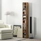 image 2 of HOMCOM 204 CD Storage Unit, Storage Tower with 12 Cubes, 175cm Tall Bookcase for Living Room, Home Office, Study Room, Rustic Brown