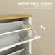image 4 of HOMCOM 18-Shoe Storage Cabinet 6 Shelves 3 Drawers White | Oak | 72cm x 26cm x 112cm