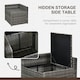 image 8 of Outsunny 8Pcs Patio Rattan Sofa Set Garden Furniture Side Table w/ Cushion