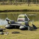 image 4 of COSTWAY Inflatable Fishing Float Tube Portable Fishing Boat w/ Shoulder Straps
