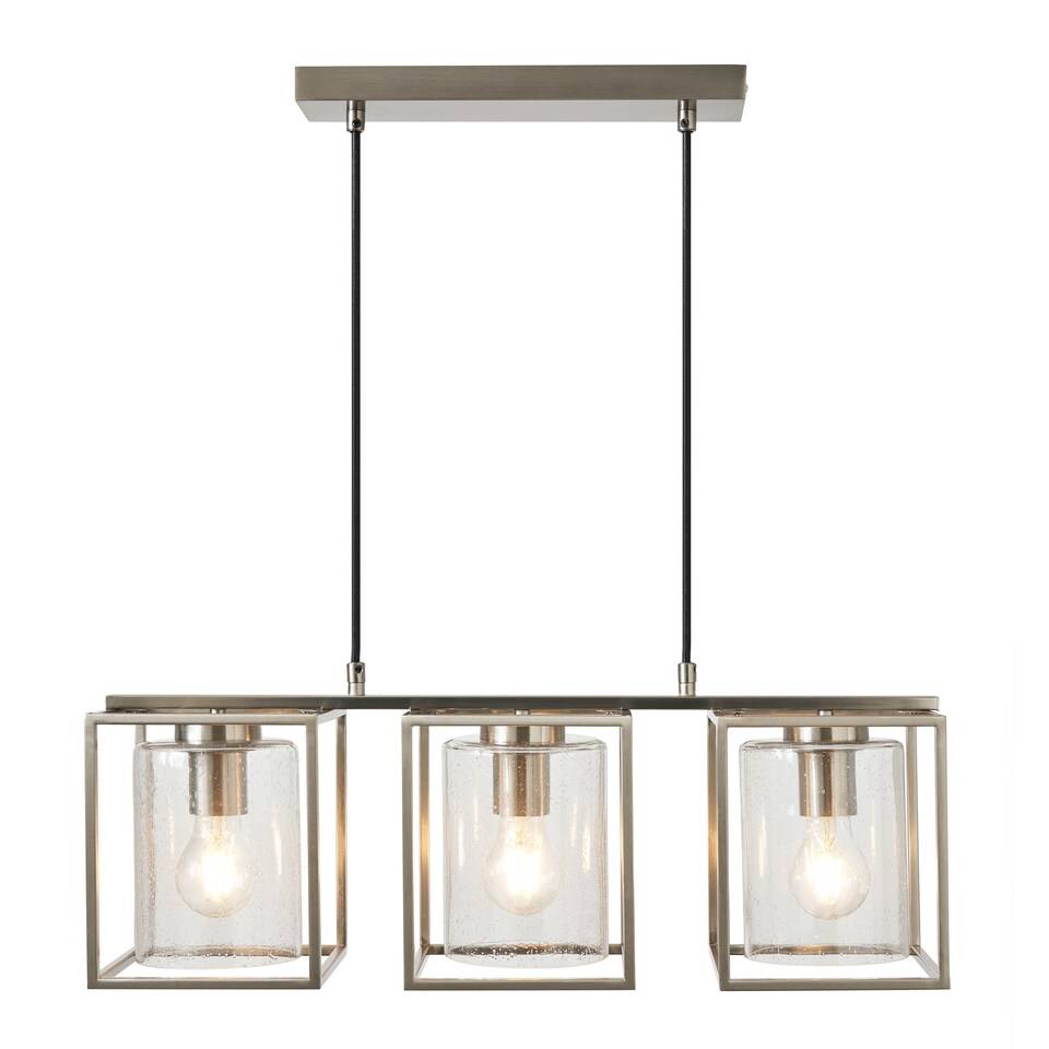 image 1 of BHS Hardy 3 Light Diner Pendant, Nickel