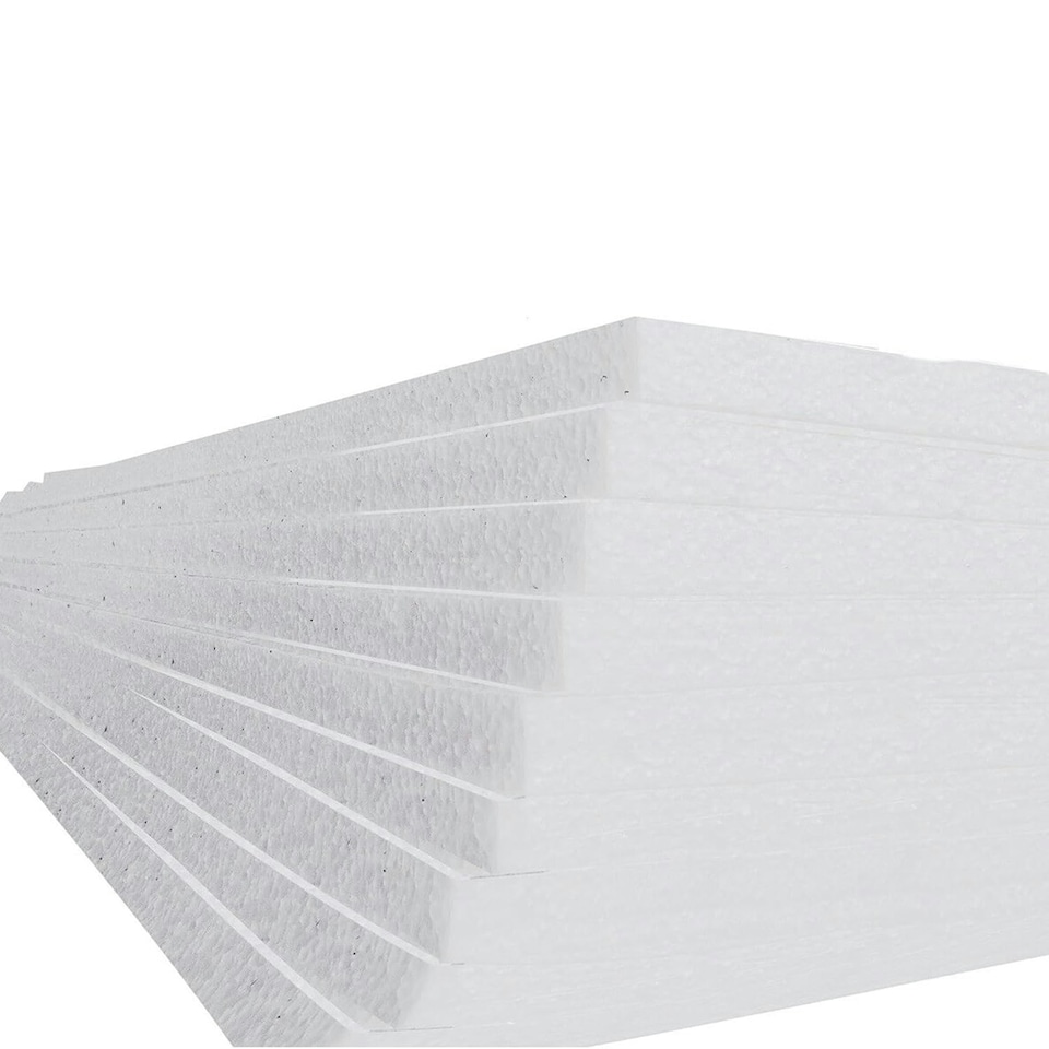 image 1 of 20 x White Rigid Polystyrene Foam Sheets 1000x500x25mm Thick EPS70 SDN Slab Insulation Boards