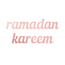 Ramadan Kareem Letter Banner - Rose Gold