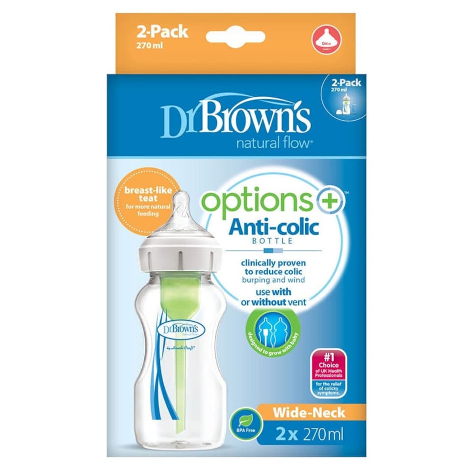image 1 of Dr Brown's Options+ Bottle 270ml 2Pk
