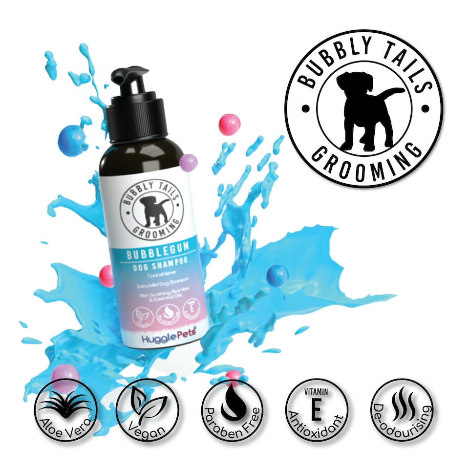 image 1 of HugglePets Bubbly Tails Dog Shampoo - Bubblegum (Whitening)