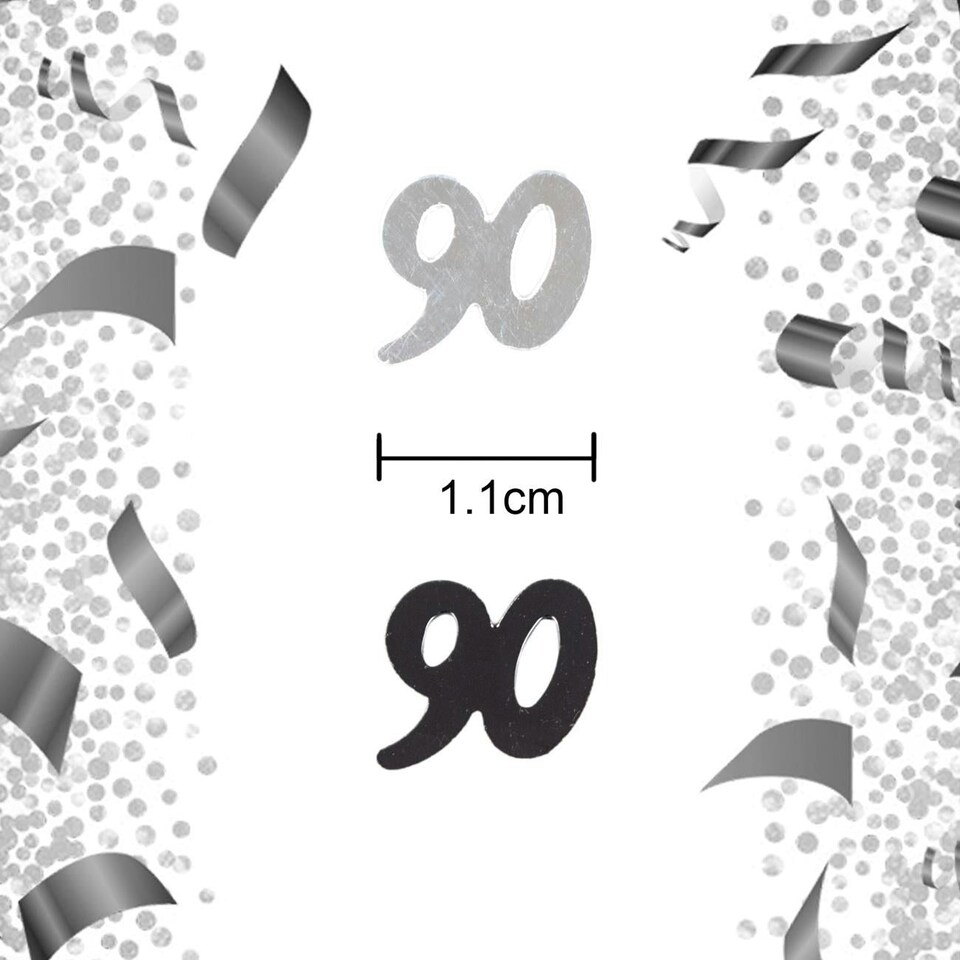 image 1 of 90th Confetti Black & Silver 14G 2PK