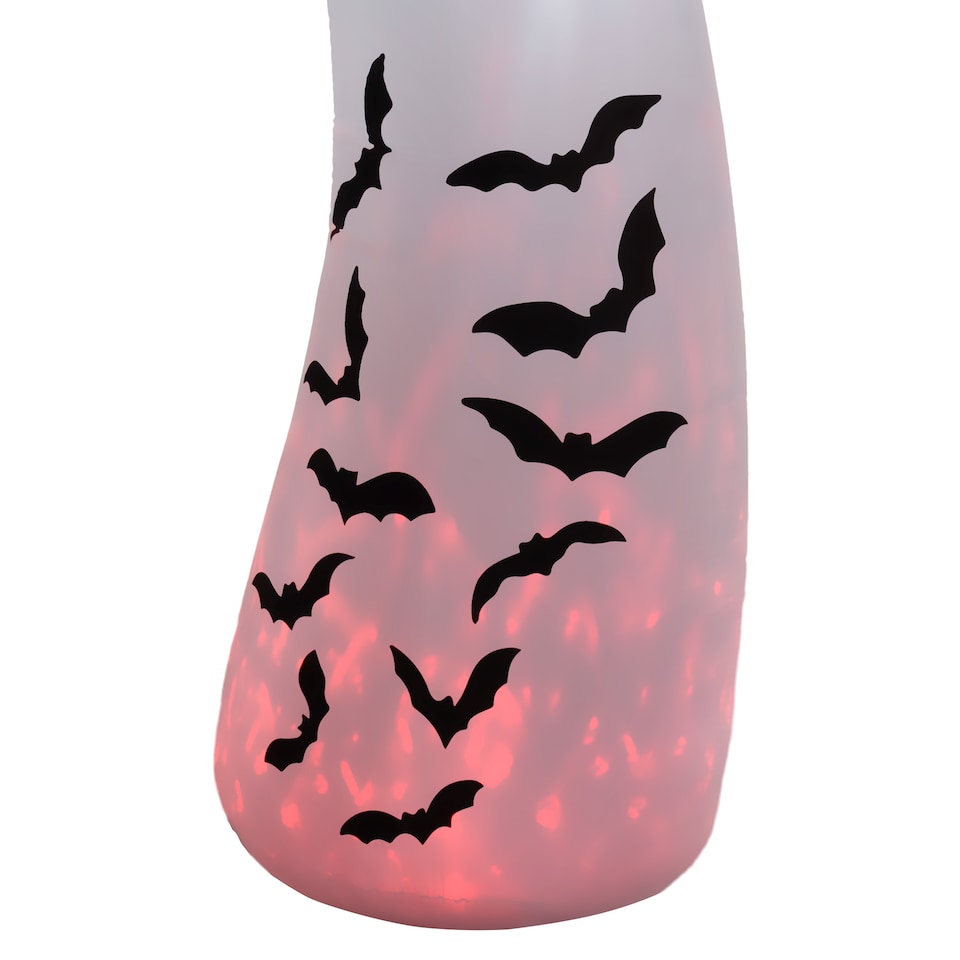 image 1 of Outsunny 11.8FT Tall Halloween Inflatable Spooky Ghost, Blow Up Outdoor Halloween Decoration with Build-in LEDs and Rotating Light for Garden, Lawn, Party
