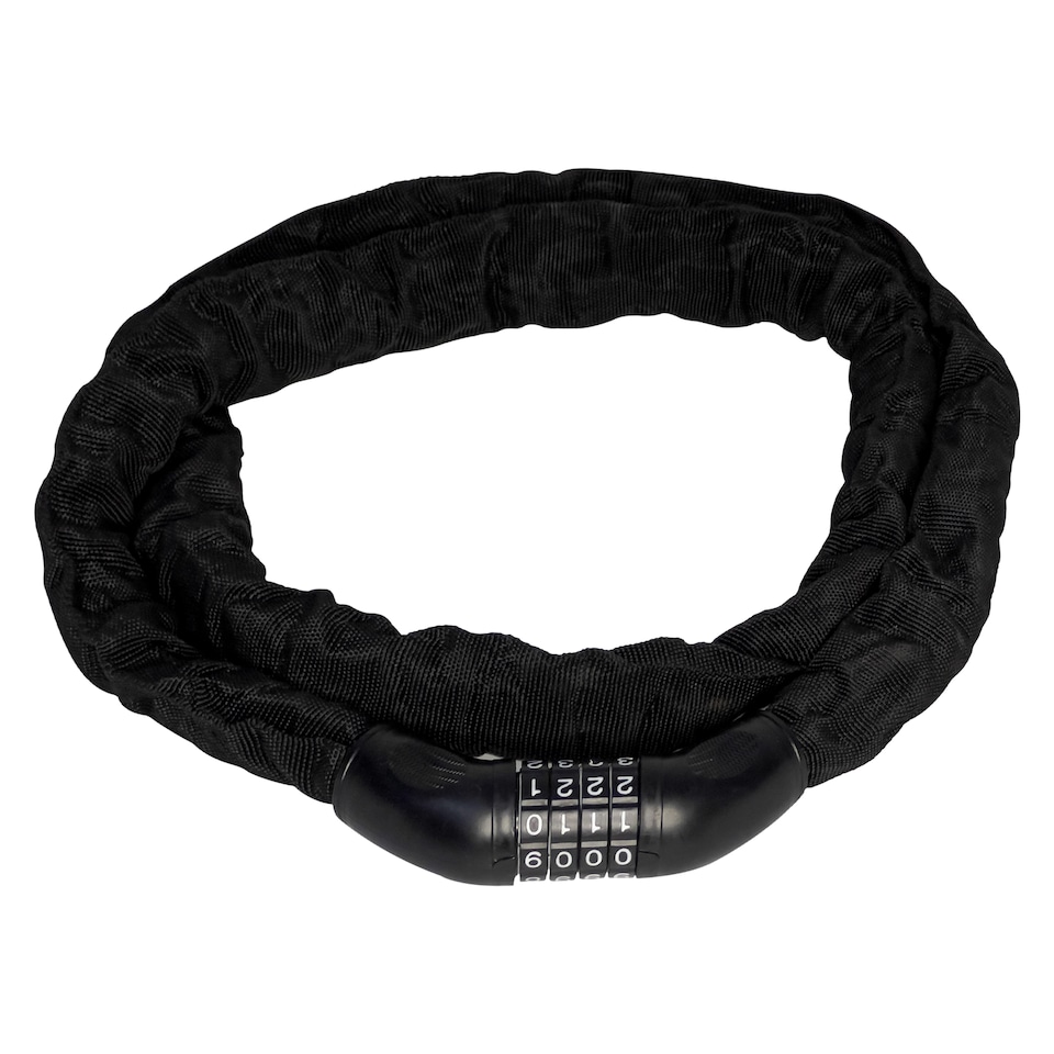 image 1 of Bike Heavy-Duty Chain Lock with 4-Digit Resettable Combination - 8mm x 1.8m