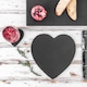 image 7 of Argon Tableware Heart Slate Placemats - 25cm - Pack of 12 | Black | Natural