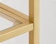 image 5 of 5 Tier Glass Shelf Arched Display Storage Unit with Steel Frame for Home Decor Use