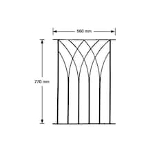 Java Decking Fence Panels - Solid Steel - FIts Gap of 560 mm x 770 mm High - Electro Galvanised/Black Powder Coated Black