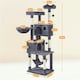 image 3 of Yaheetech 185 cm Tall Large Plush Cat Tower Dark Grey