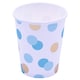 image 1 of Blue & Gold Dots Paper Cups 250ml - Pack of 8