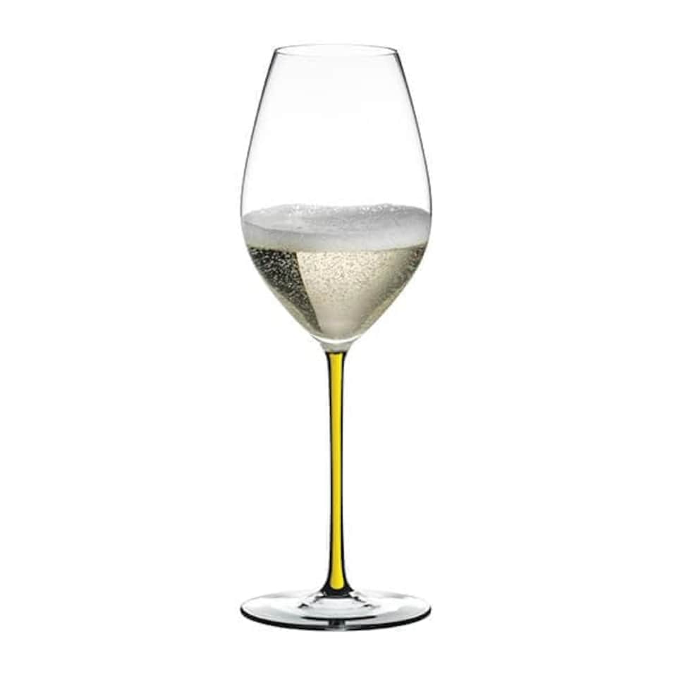 image 1 of Riedel Hand Made Fatto A Mano Champagne Wine Glass Yellow