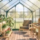 image 9 of Outsunny 6x8ft Walk-In Polycarbonate Greenhouse Plant Grow Galvanized Aluminium | Green | Dark Green | 190x252x201cm