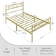 image 3 of Yaheetech Metal Platform Bed Frame with Cloud-inspired Design Headboard Antique Gold, 3ft Single