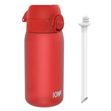 Leak Proof Kids Water Bottle, BPA Free, 350ml (12oz) | Red | Red With Straw