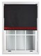 image 3 of FURNISHED Thermal Blackout Roller Blinds with Glitter Edge - (W)50cm x (L)210cm | Black | Black | (W) 50cm x (L) 210cm