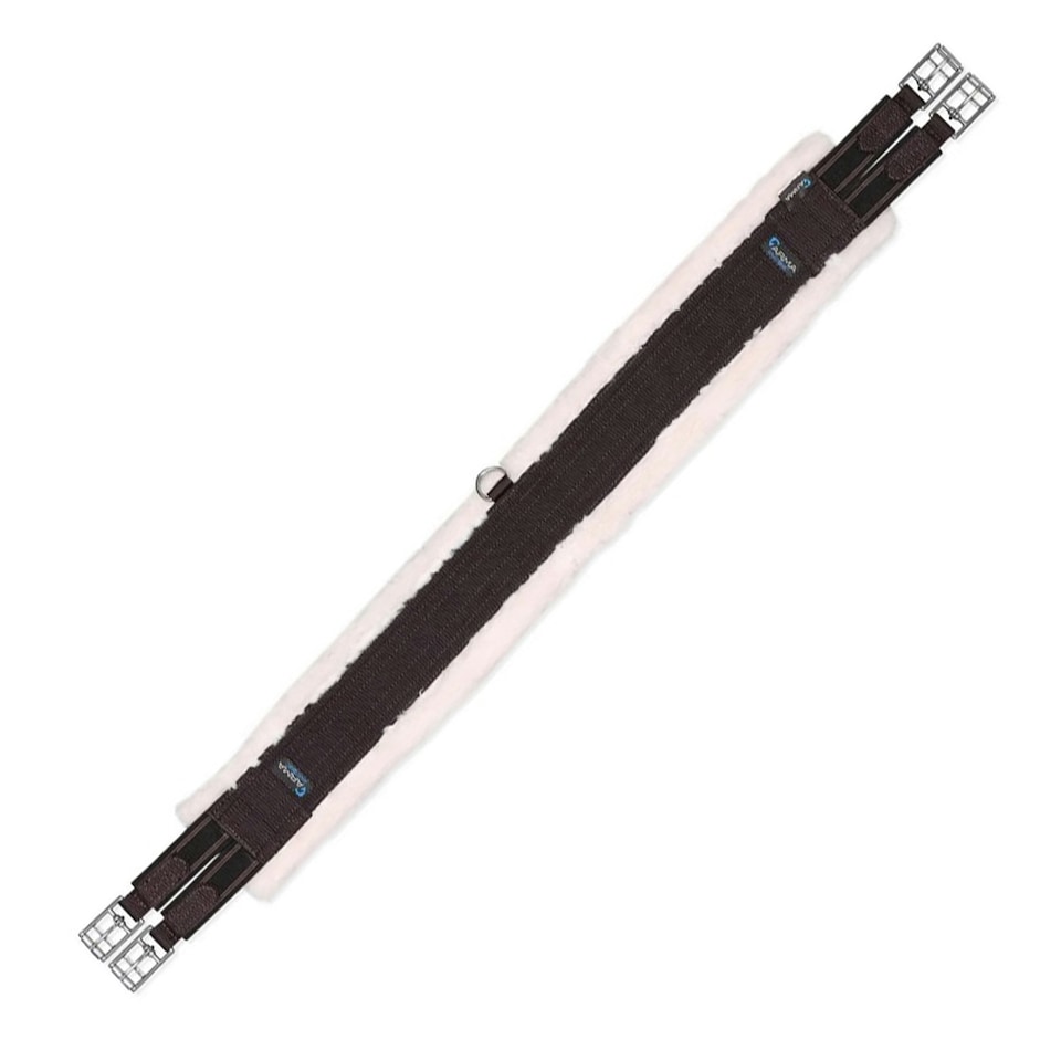 image 1 of Shires Fleece Lined Horse Girth - Brown - 46in