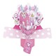 image 2 of Second Nature Pop Ups "Elephants" New Baby Girl Card with Pink Lettering