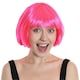 image 1 of Adults Hot Pink Bob Wig – Bright Fancy Dress Hairpiece for Parties & Costumes Pink | One Size