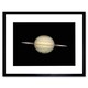 image 1 of NASA Hubble 4 Moon Transit Parent Planet Saturn Titan 9x7" Black Framed Wall Art Print