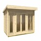 image 2 of Dorset-Log Cabin, Wooden Garden Room, Timber Summerhouse, Home Office - L430 x W320 x H233.7 cm Brown