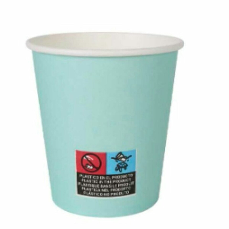 image 1 of Set of glasses Algon Cardboard Disposable Aquamarine 36 Units 200 ml (24 Pieces) N/A