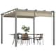 image 1 of Outsunny 3 x 3(m) Aluminium Garden Pergola with Retractable Roof, Grey