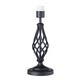 image 1 of Traditional Black Table Lamp Base with Twist Metal Stem Design and Inline Switch | Black