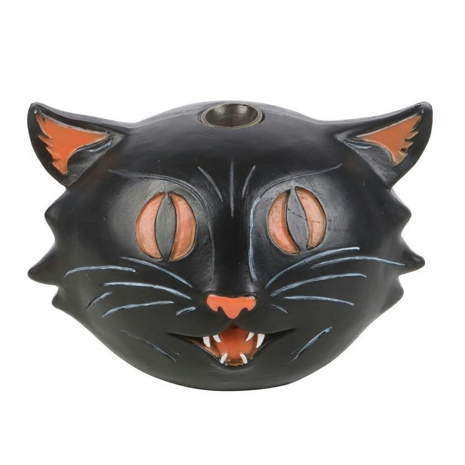 Black Cat Backflow Incense Burner - Resin & Polyresin