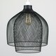 image 1 of ValueLights Sigmund Black Ceiling Pendant Shade and B22 Pear LED 4W Warm White 2700K Bulb Black