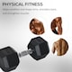 image 6 of HOMCOM 15KG Single Rubber Hex Dumbbell Portable Hand Weights for Home Gym