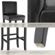 image 5 of Bar Stools with a padded backrest and faux leather cover | Black | black | 41 x 40 x 107 cm | 4