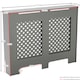 image 3 of Vida Designs Oxford Radiator Cover Painted MDF Cabinet, Grey, 111cm