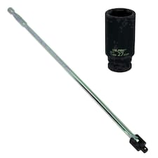 1/2" Drive Breaker Power Bar 30" Long + 27mm Deep Impact Wheel Nut Socket
