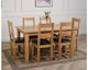 image 4 of Oslo 150 x 90 cm Medium Oak Dining Table and 6 Lincoln Chairs | Brown | Brown