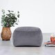 image 2 of icon Amara Velvet Bean Bag Pouffe Charcoal Grey Grey