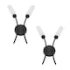 image 4 of ValueLights Maya Pair - 2 Way Curved Matt Black Wall Light Fitting for