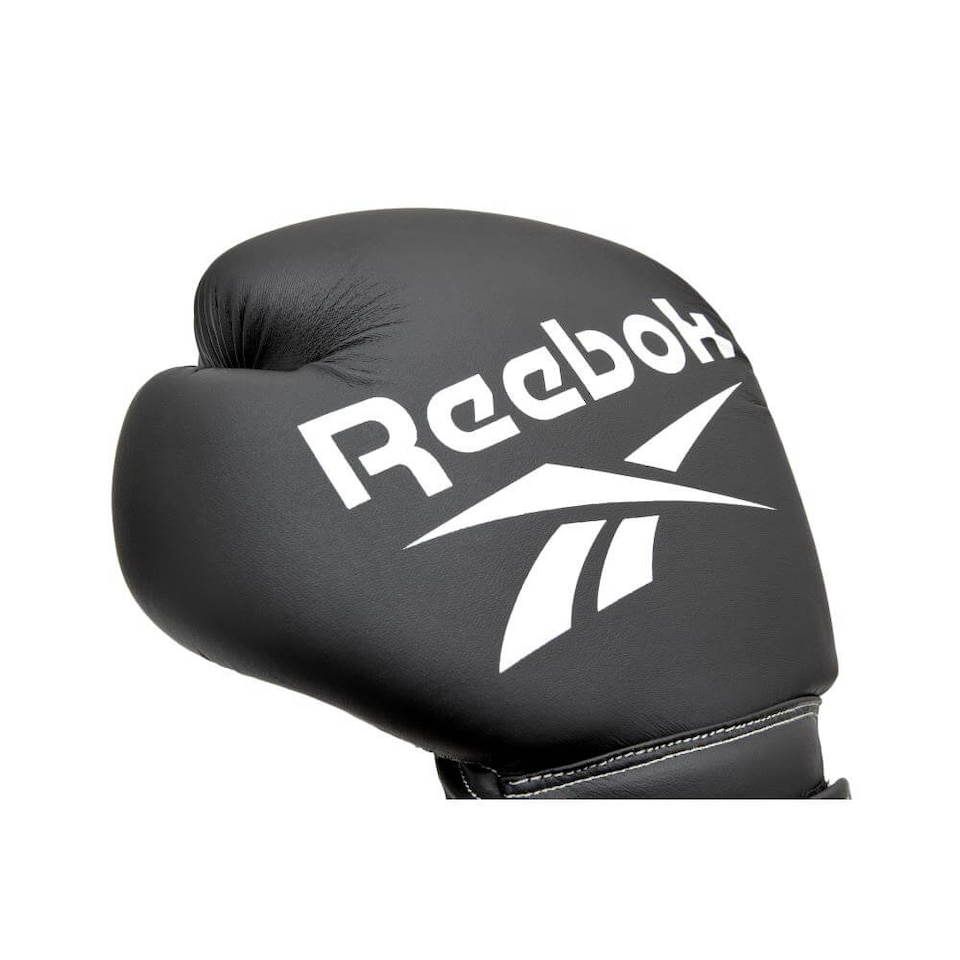 image 1 of Reebok Boxing Gloves 14oz — White/Black, Synthetic Leather with Hook-and-Loop Closure | Black | White/Black | 14oz
