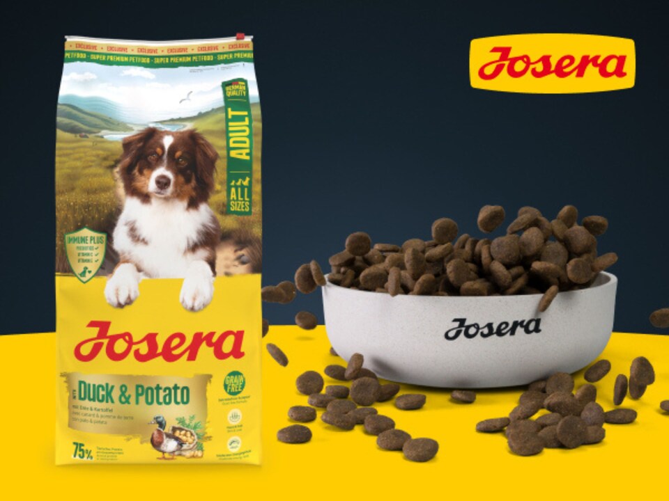 image 1 of Josera Adult Duck & Potato complete dog food | Grain-free | Single meat protein | All breed sizes | Immune Plus | Optimal digestion | 3x3kg