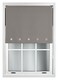image 2 of FURNISHED Blackout Roller Blinds with Round Eyelets Cut to Size Easy Fit Window Shade | Grey | Dark Grey | (W) 240cm x (L) 210cm