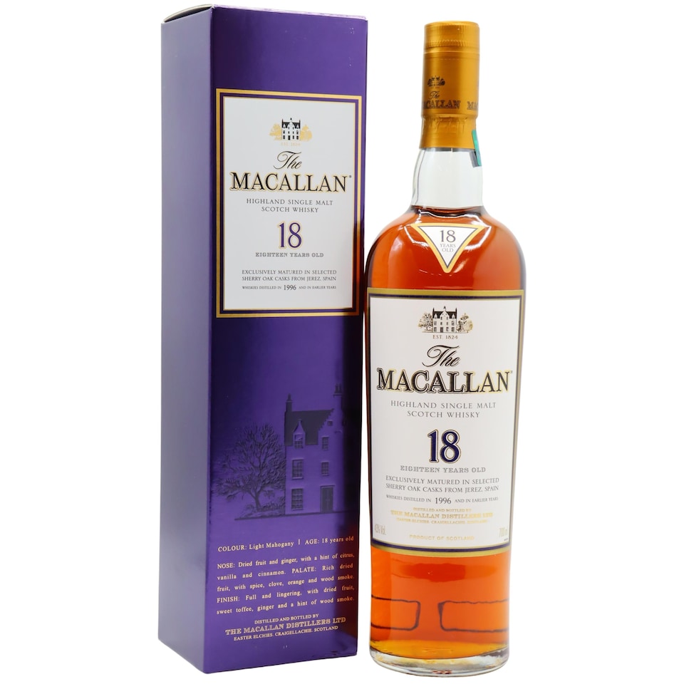 Macallan - 2014 Release Sherry Oak Highland Single Malt Scotch 1996 18 year old Whisky