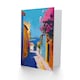 image 2 of Santorini Seaside Coastal Town Colourful Him Her Birthday Card