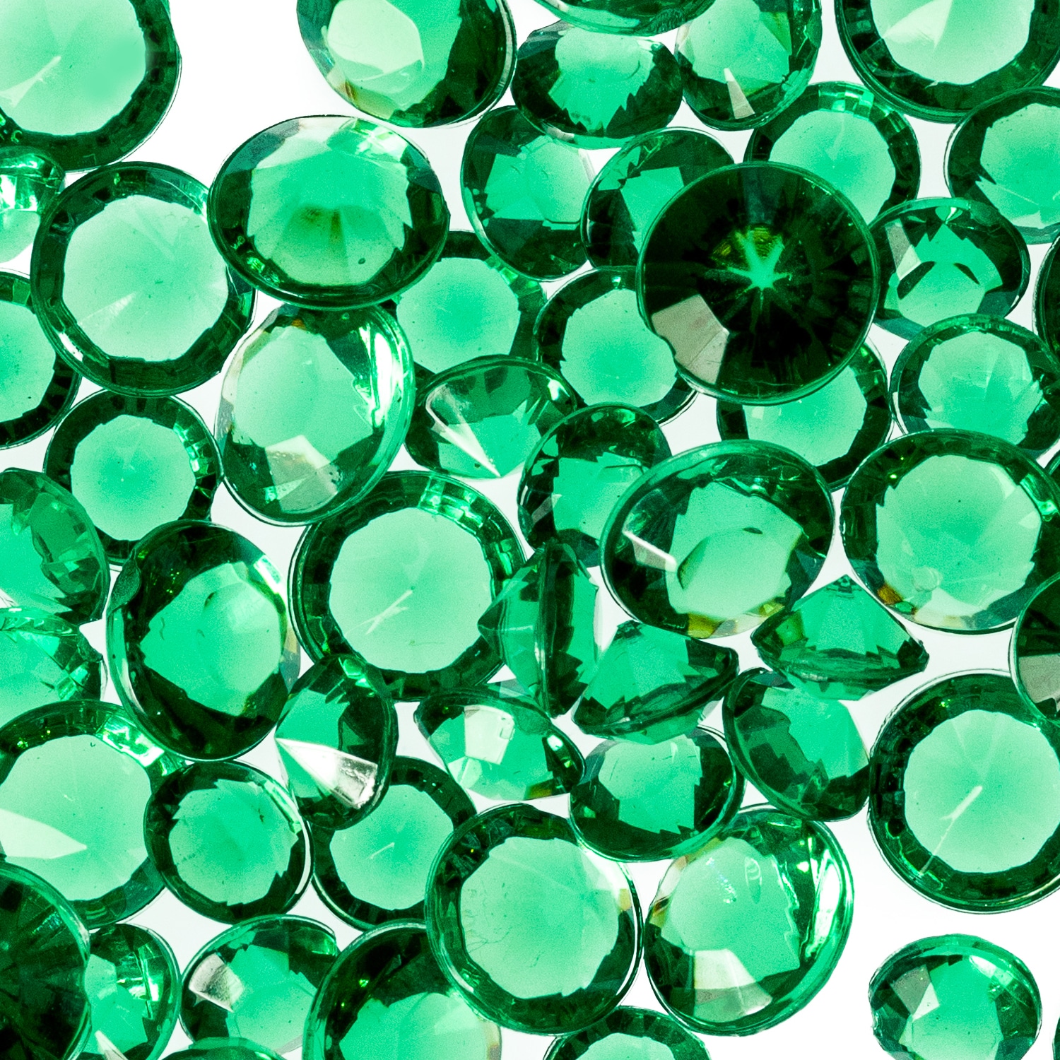 Neel Blue Acrylic Rhinestone Table Confetti, Table Scatters - 6000pcs in Emerald