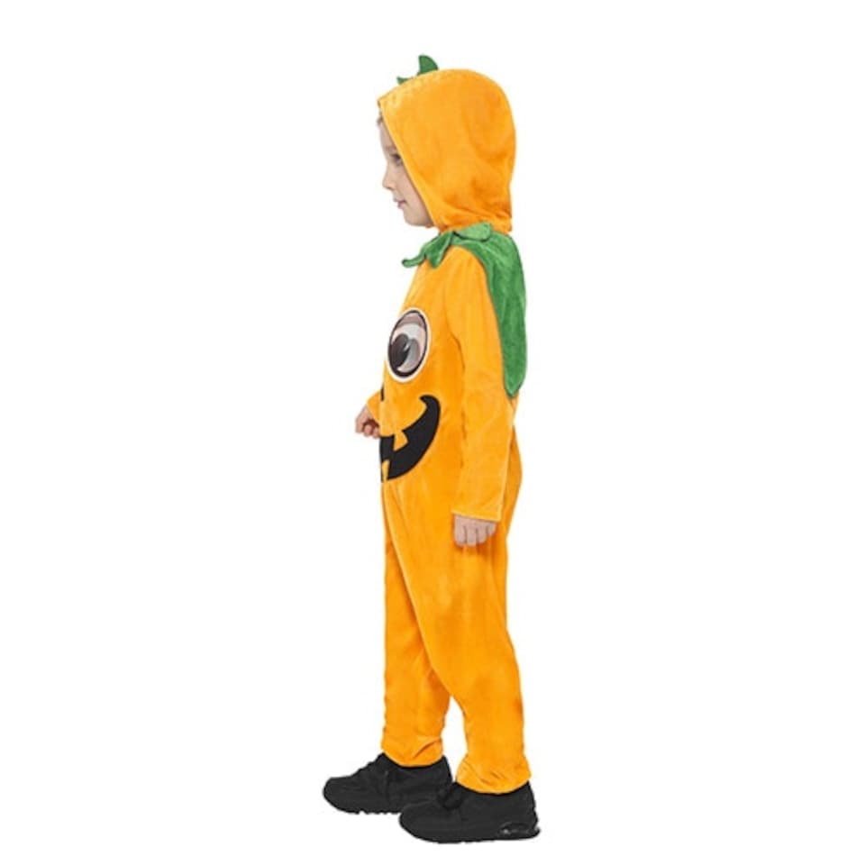 image 1 of Pumpkin Jumpsuit Halloween Fancy Dress Costume Unisex Toddler Age 3-4 | Multi | One Size