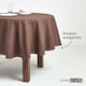 image 5 of Homescapes Chocolate Brown Cotton Round Tablecloth - 178 cm Brown