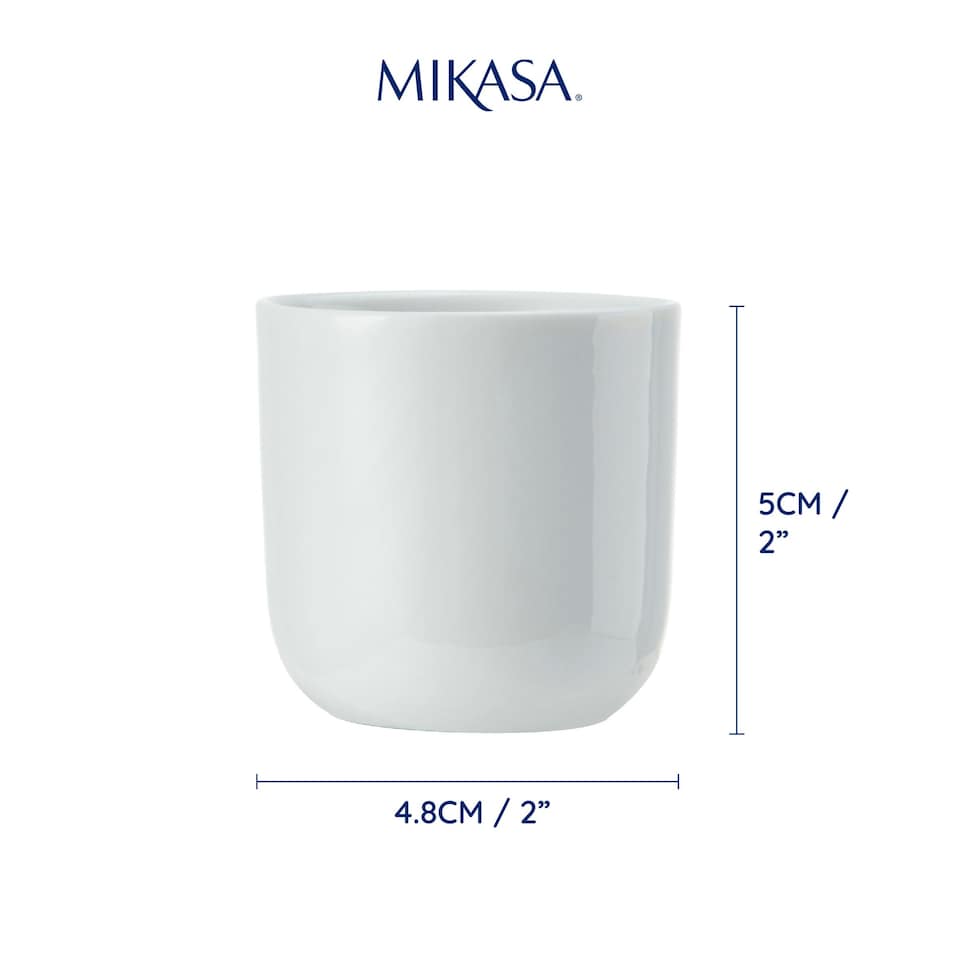 image 1 of Mikasa Egg Cup Set White Porcelain 5cm Set of 4