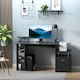 image 2 of HOMCOM Wood Computer Desk Laptop Workstation Drawer Shelf for Home Office